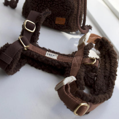 Justerbar hundesele - Chocolate teddyfleece