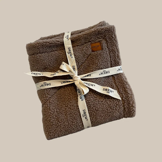 Blødt hundetæppe i teddy fleece, brun