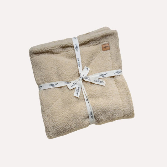Blødt hundetæppe i teddy fleece, beige