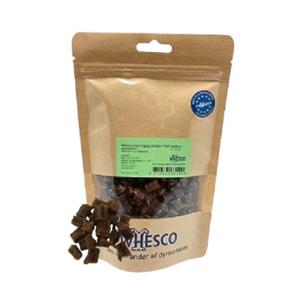 Whesco // 100% naturlige godbidder af kylling // 100 gram
