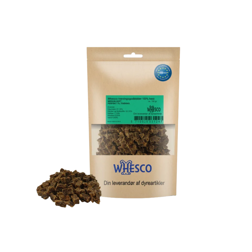 Whesco // 100% naturlige godbidder af hest // 100 gram