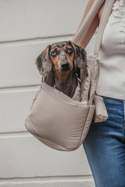 Puffer bæretaske - hazelnut