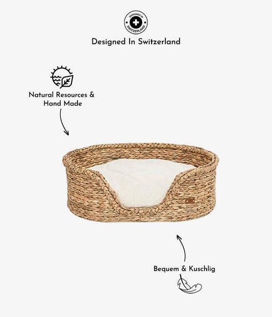 Kurv i håndflettet vandhyacint