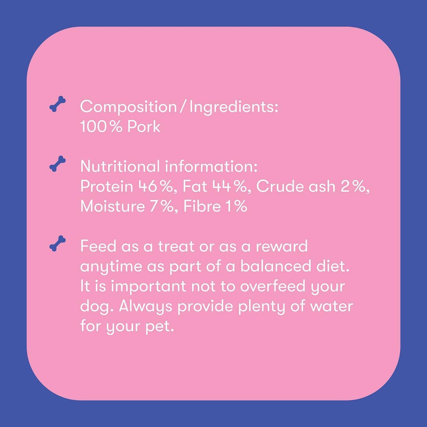 100% naturlige svinekød snacks