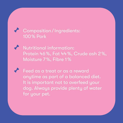 100% naturlige svinekød snacks