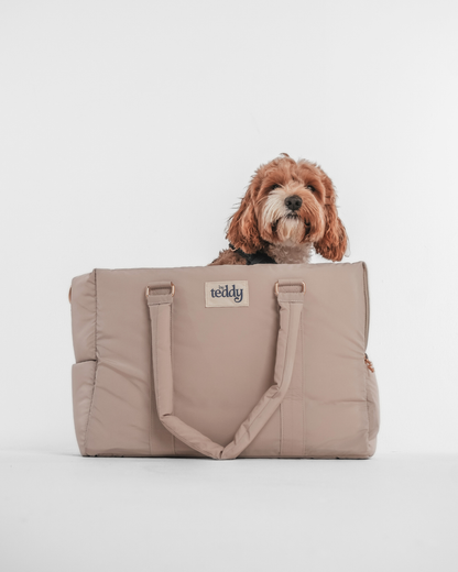 Puffer bæretaske - hazelnut