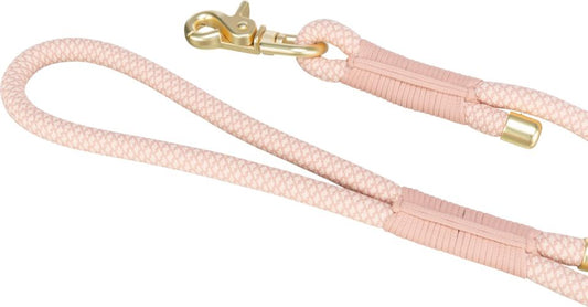 Hundeline i blødt reb, blush