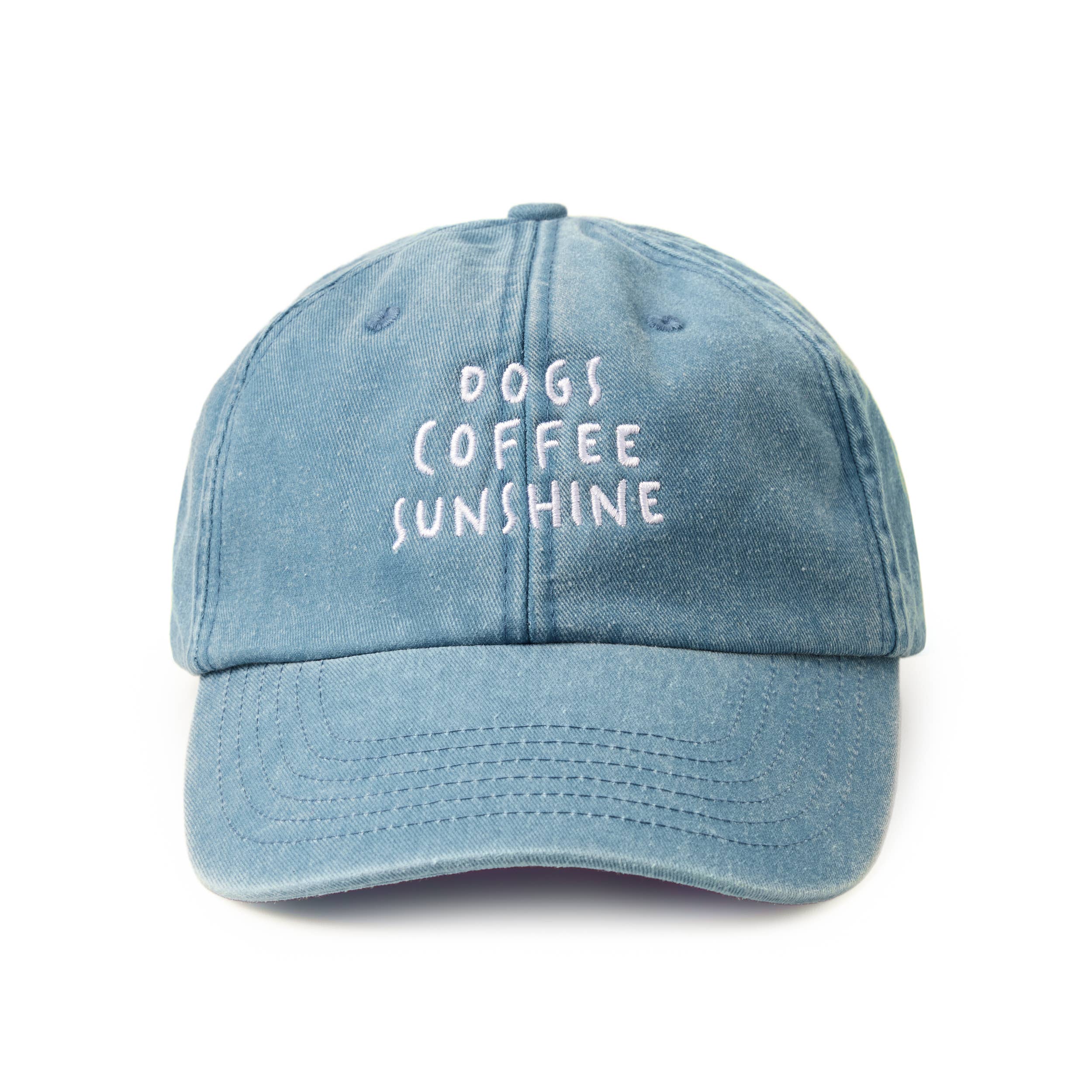 Denimcap - "Dog, coffee, Sunshine"