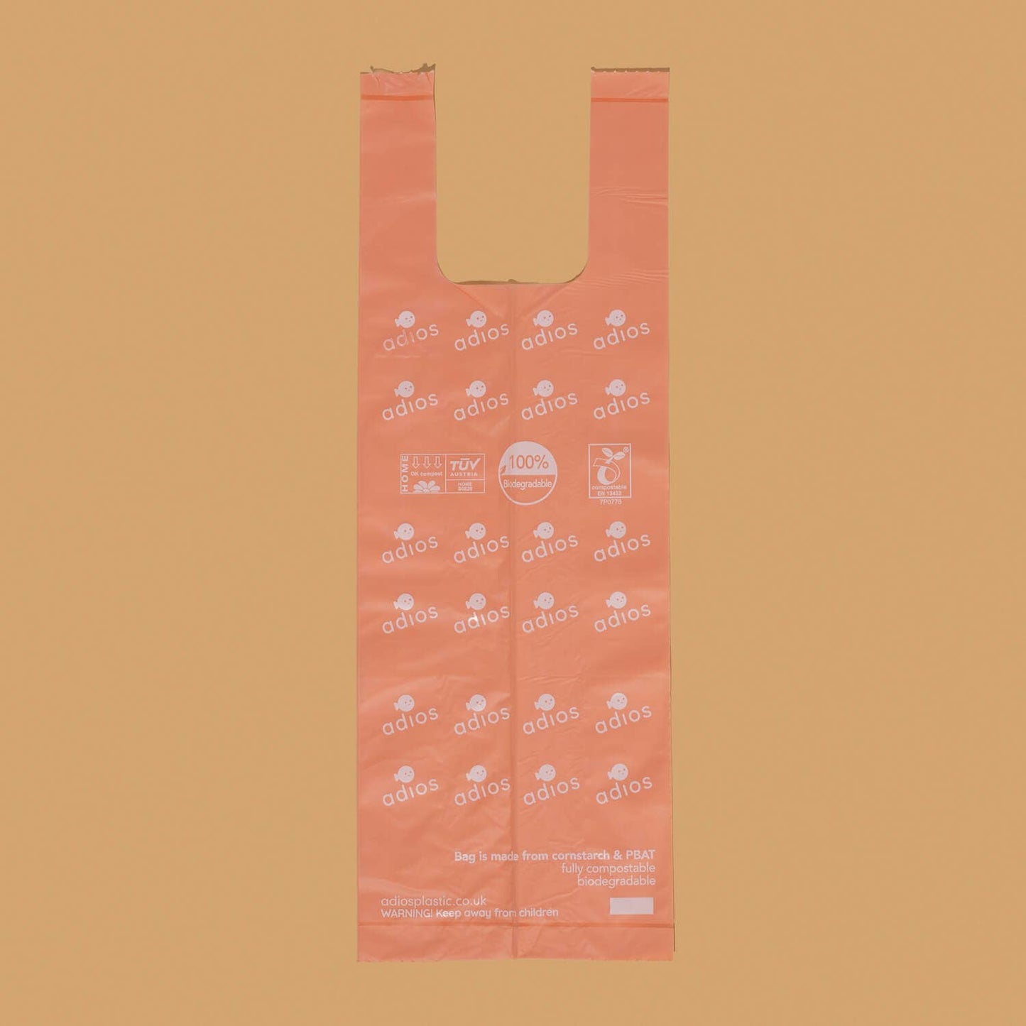 Kompostbare pølleposer - 8-pak, pink