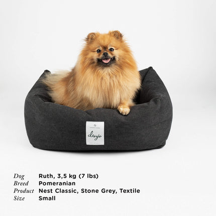 Denjo Dogs - Classic nest, Stone Grey