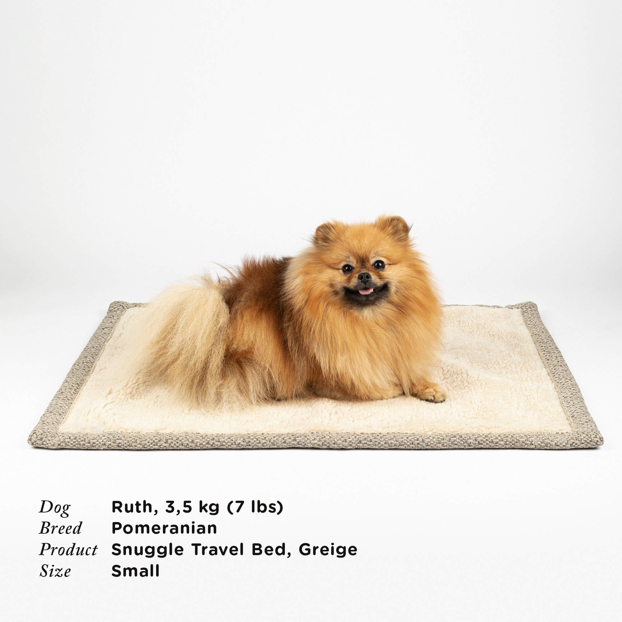 Denjo Dogs - Travel blanket, Snuggle Greige