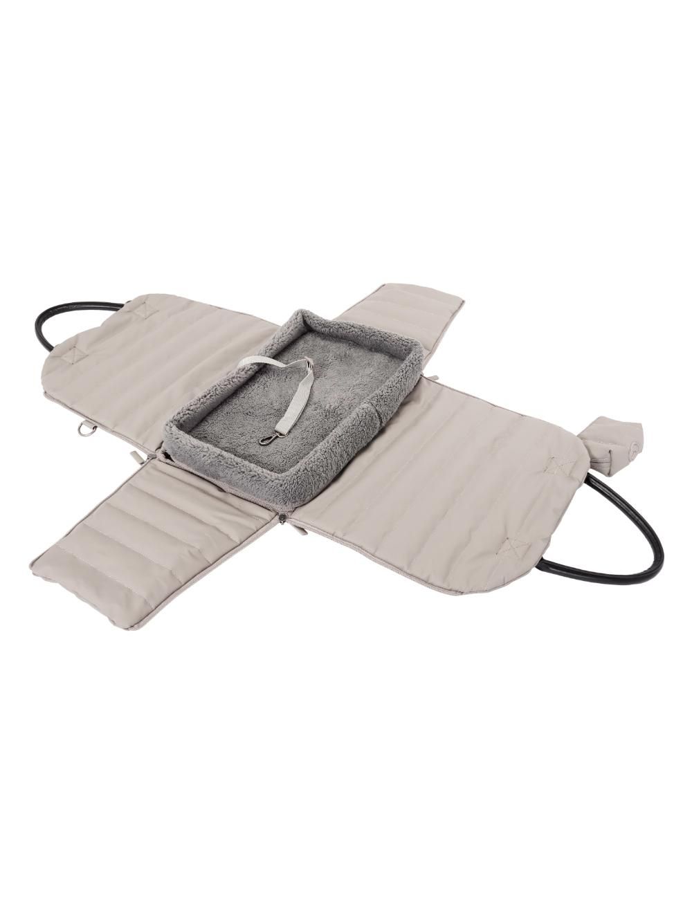 Transporttaske, lysgrå/beige