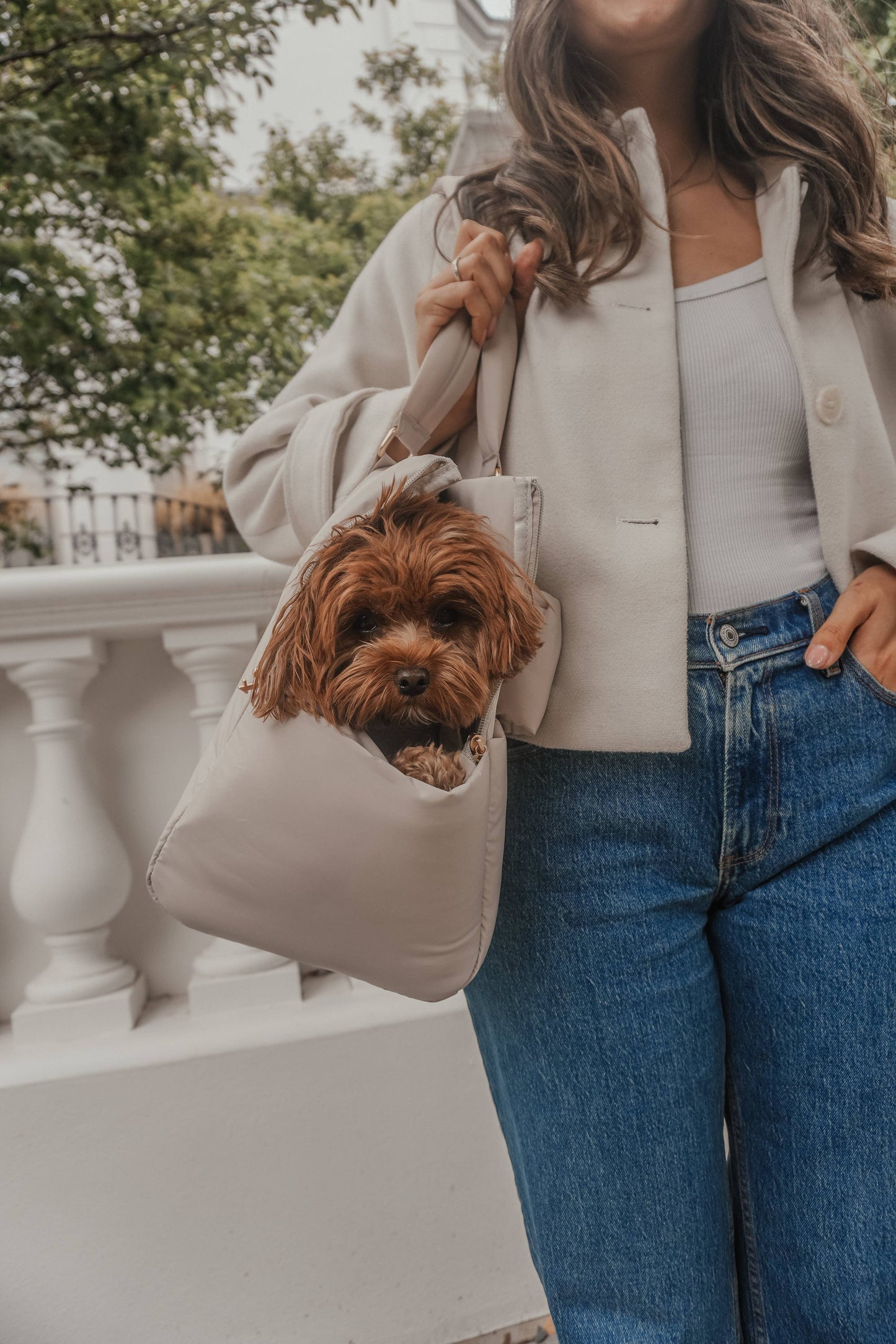 Puffer bæretaske - hazelnut