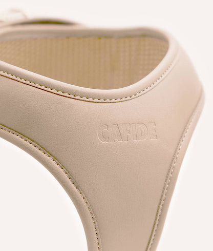 Vegansk lædersele, beige