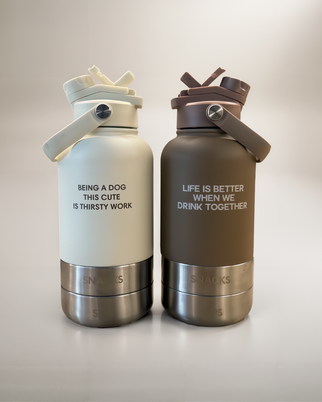 Skålflasken - 3-i-1 Rejseflaske - Marshmallow