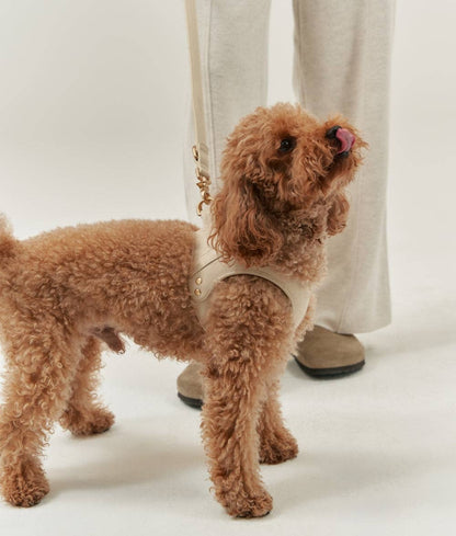 Vegansk lædersele, beige