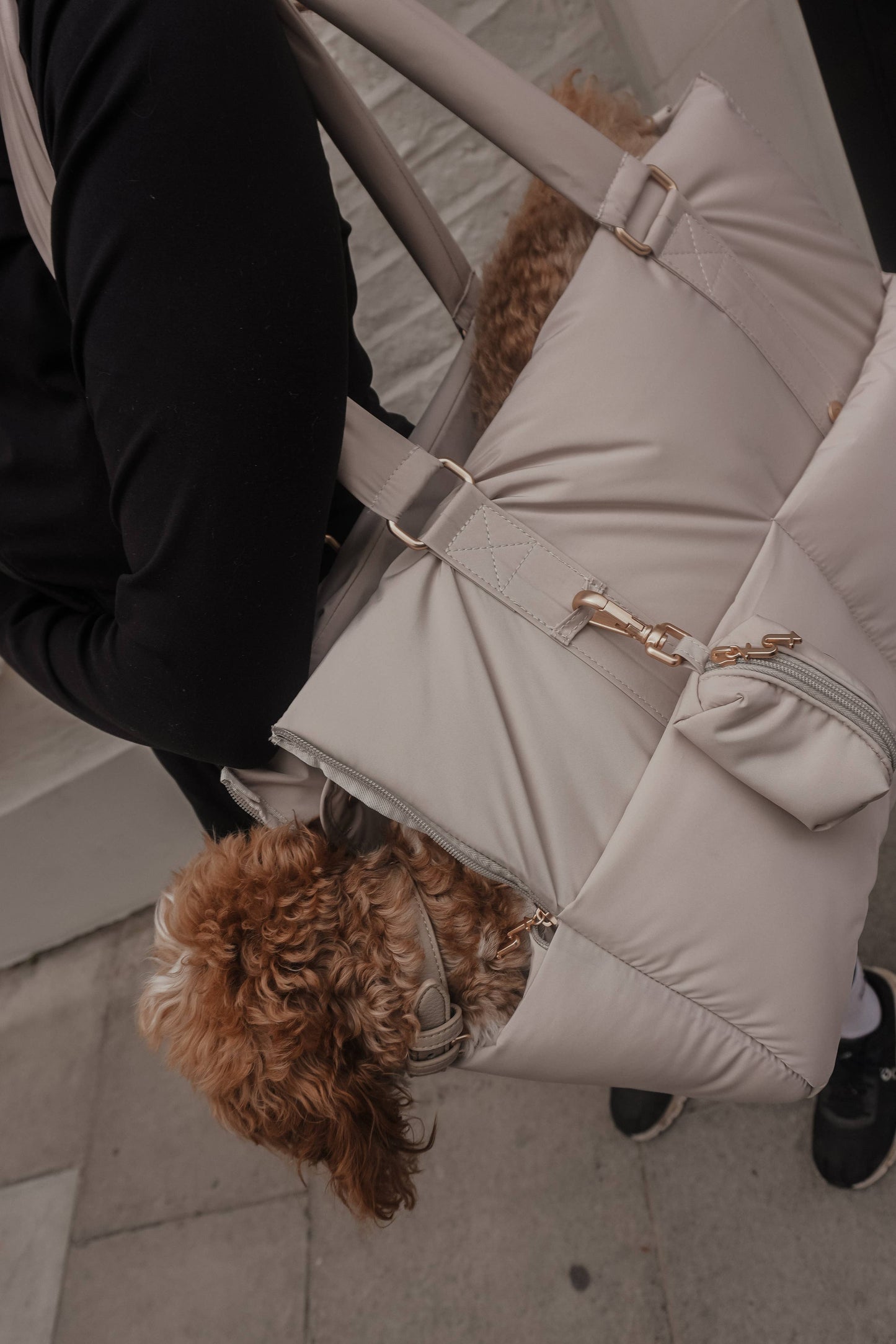 Puffer bæretaske - hazelnut