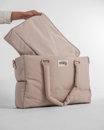Puffer bæretaske - hazelnut