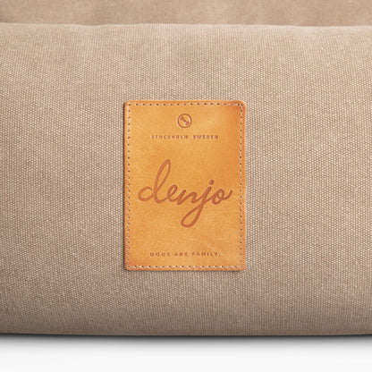 Denjo Dogs - Classic nest, Sand Beige med læderdetaljer