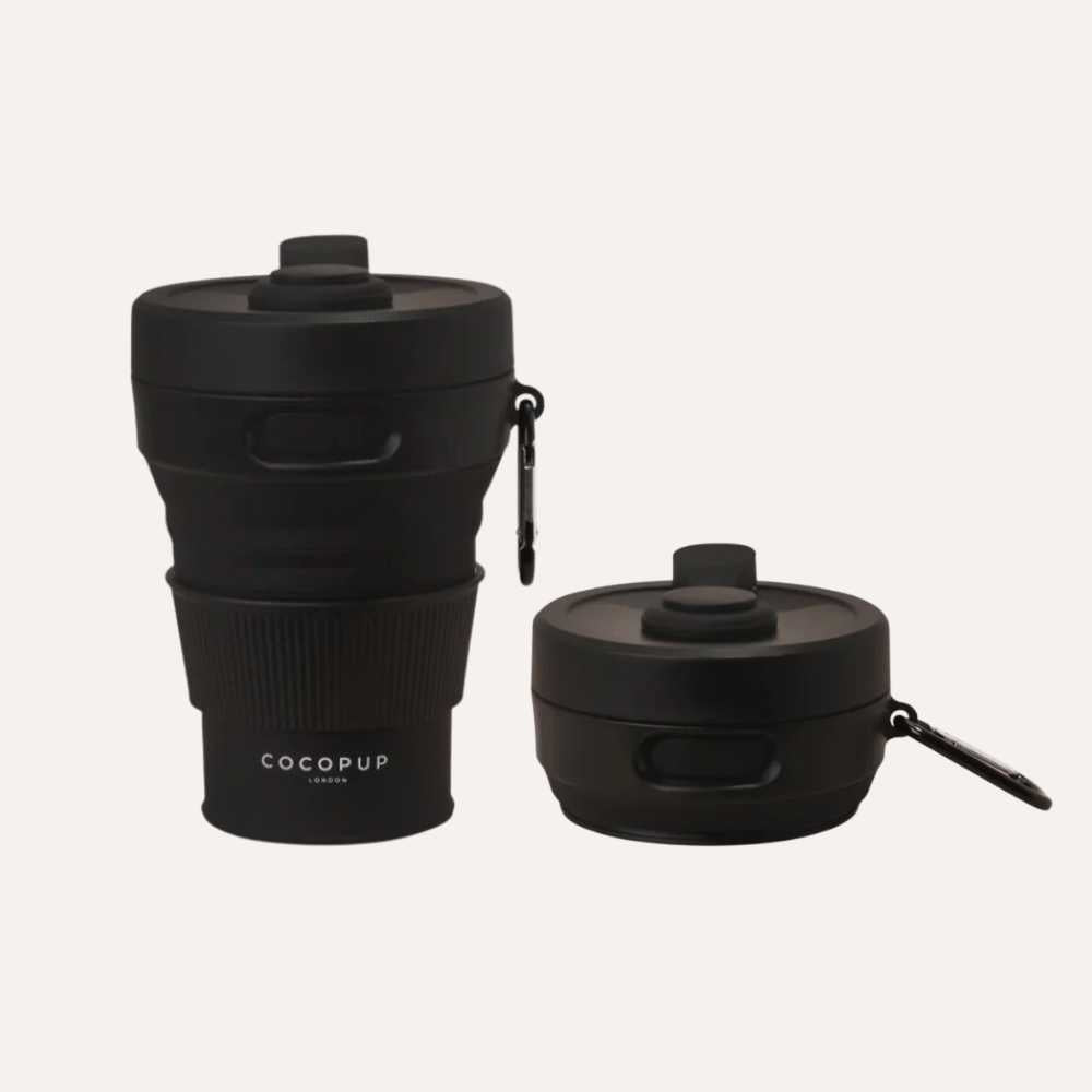 Sammenklappelig kaffekop, sort